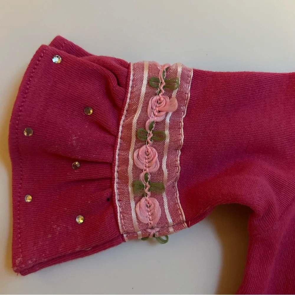 18” Doll 3 Piece Set with Embellished Jeans & Bell Sleeve Top